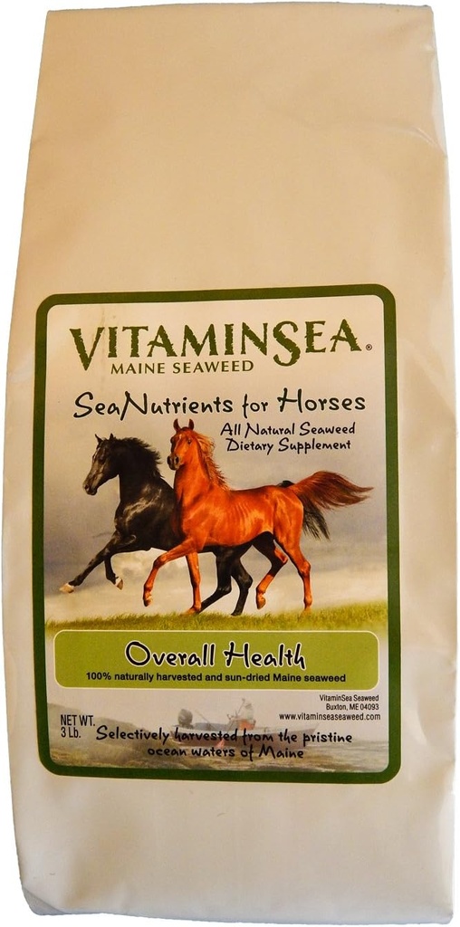 VITAMINSEA Cavallo Kelp Dried Seaweed Supplement | Tutti i nutrienti dietetici naturali per cavalli | Kelp Flakes Ricco di vitamine, minerali di trace, aminoacidi per la salute generale | 10 LB