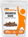 BulkSupplements.com Poudre d'extrait d'écorce de Magnolia - Magnolia Officinalis, Supplément d'écorce de Magnolia, Extrait de Magnolia - Sans gluten, 800mg par portion, 1kg (2,2 lb) (paquet de 1)
