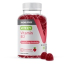 Viteey Vitamin B12 Gummi für Erwachsene & Teens 1000mcg, Sugar Free - Good for Energy, Metabolism, Natural Energy Support - Vegan, Gelatin Free, Glutenfrei, GMO Free - Kaubare Erdbeere Flavored