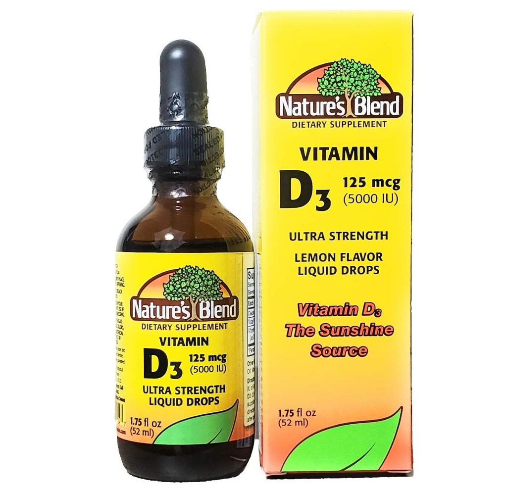 Nature Mélange de vitamine D3 gouttes, 5000 UI