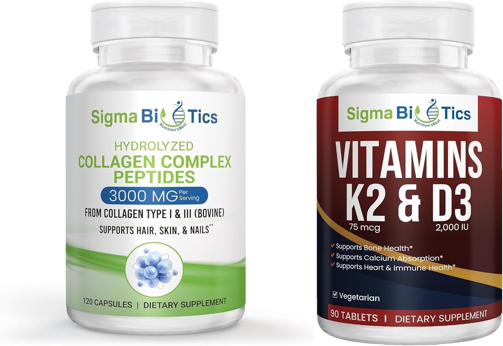 Complexe de collagène et vitamine D-3 à croquer avec supplément K-2