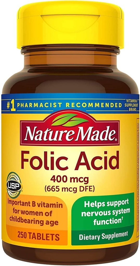 Natura fatta acido folico 400 mcg compresse, 250 compresse