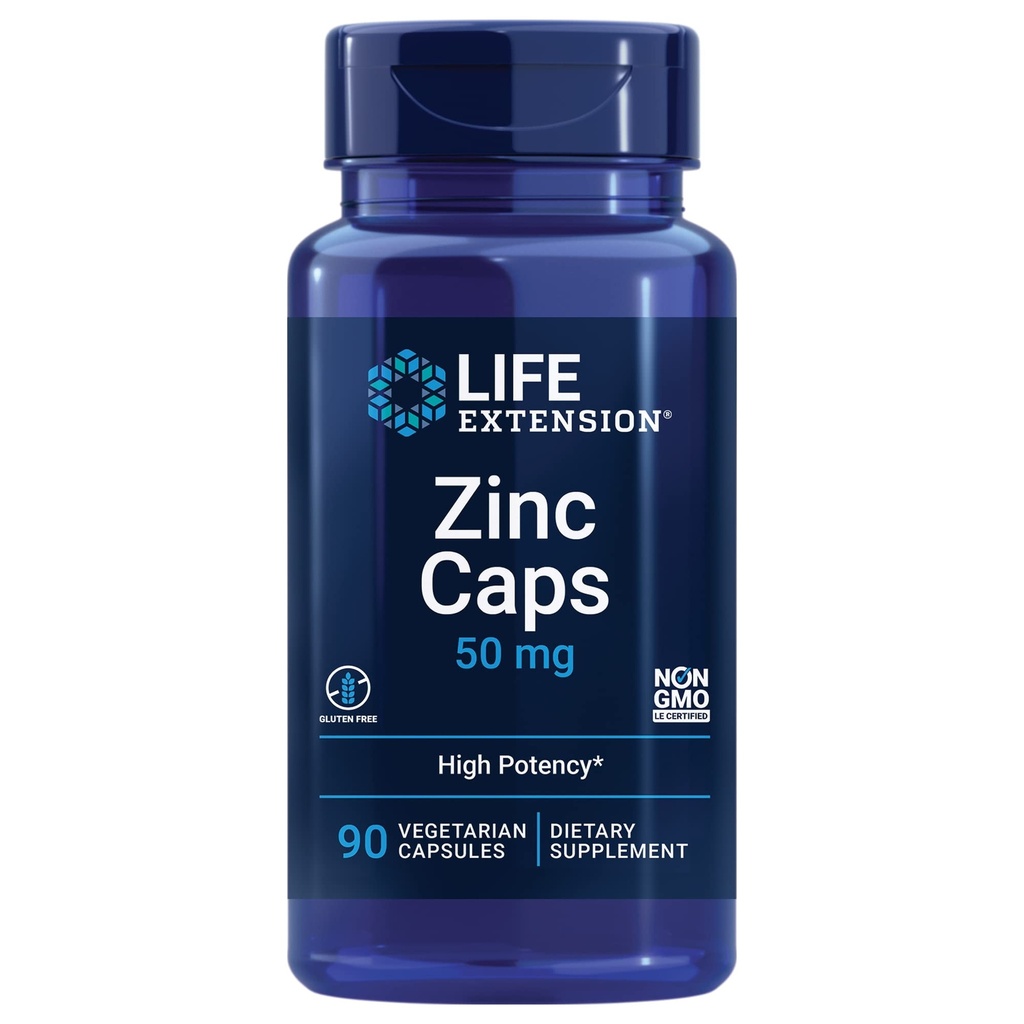 Prolungamento di vita One-Per-Day Multivitamin con oltre 25 vitamine, minerali e estratti vegetali Plus Zinc Caps, Zinc 50 mg, 90 capsule vegetariane