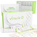 Vitalic D, 3-Tage-Reinigungsprogramm & Gut Health Support | Pflanzenbasiertes Detox-Pulver-Getränk für Verdauungsrücksetzen, leichtes Gefühl & tägliches Wellness | Apfelgeschmack