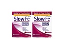 Slow Fe, High Potency Iron 45 mg, Slow Release - 60 Tabletten - Pack von 2