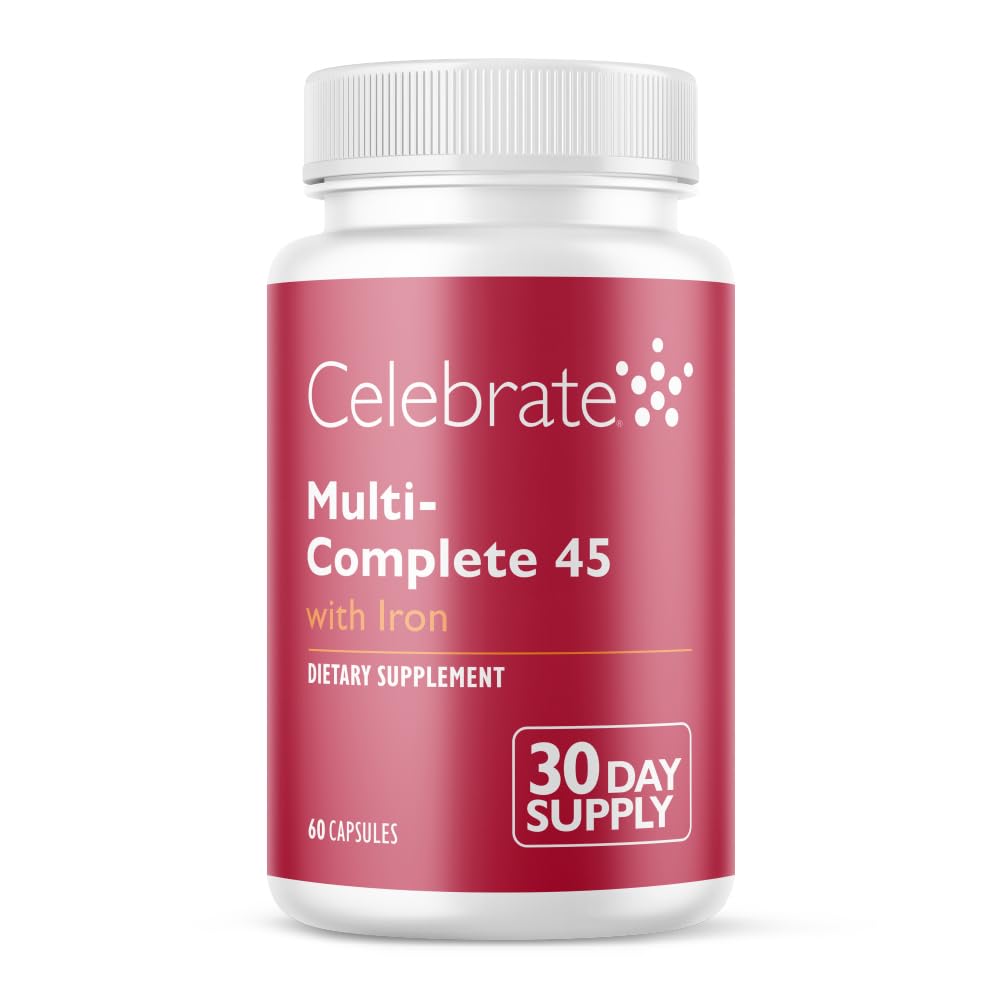 Celebrare le vitamine Multi-Completo | Multivitaminico Bariatrico con ferro da 45 mg— Vitamine e minerali essenziali giornalieri per la Gastrectomia & Gastric Bypass