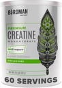 BIRDMAN High-Purity Creatine Monohydrate Unflavored Powder, Pre-Workout, hohe Leistung | 300g