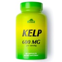 ALFA VITAMINS Supplément Kelp, 600mg de Kelp d'algue naturelle (Ascophyllum Nodosum), riche en Iodine et Fucoidan, soutient la fonction thyroïdienne et métabolique, Vitamines quotidiennes pour le bien-être, non OGM, 90 comprimés