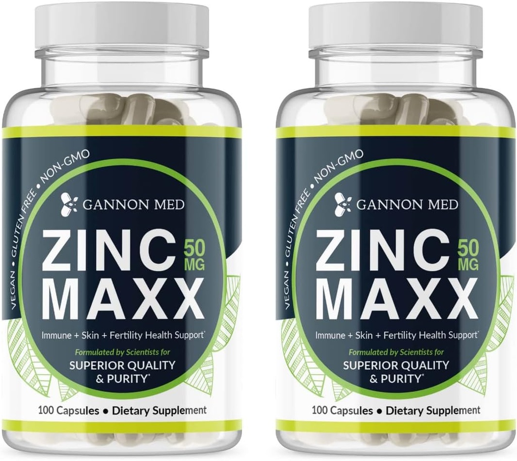 Zink-Ergänzungen - Immunität + Haut + Reproductive Health Minerals - Zink Chelate Immun Booster für Kinder & Erwachsene (2 Pack, Zink MAXX)