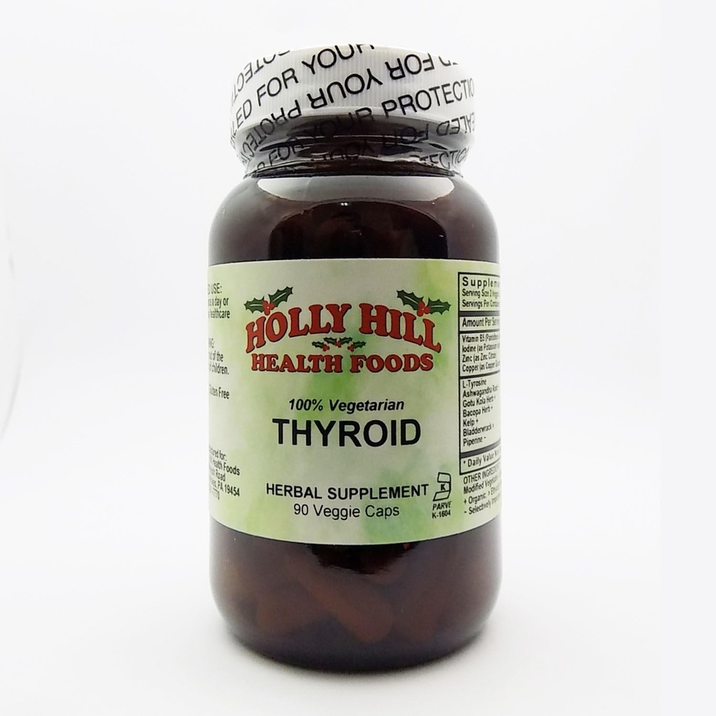 Holly Hill Gesundheit Lebensmittel, Schilddrüse, 90 Vegetarische Kapseln
