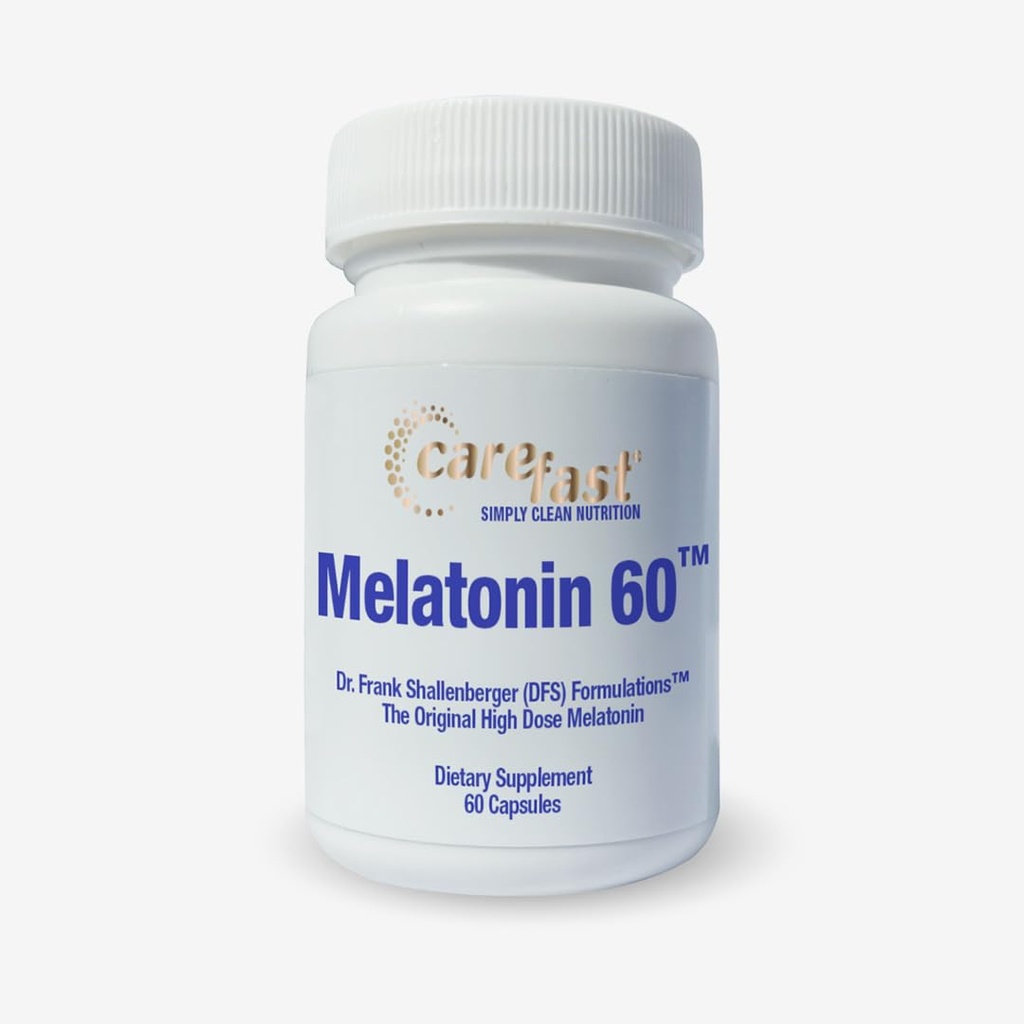 Melatonina pura 60mg | 60 capsule facili da assottigliare ad alto contenuto di grassi | Natural Sleep Aid | Non-Habit Forming | Benessere olistico