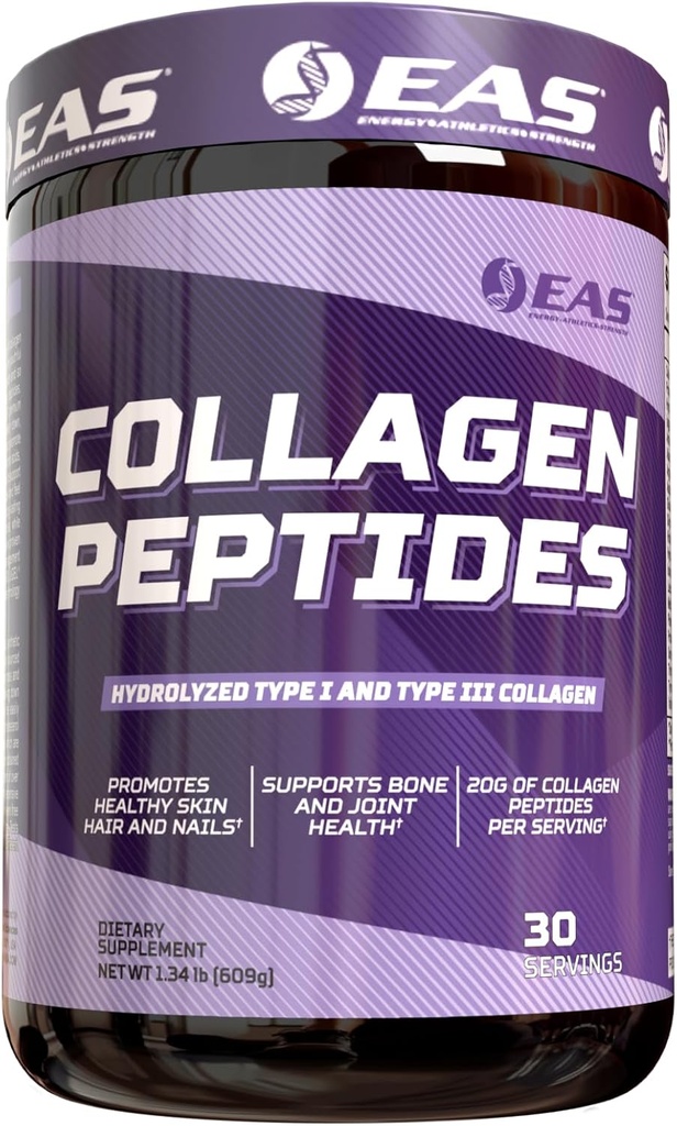 Polvere di peptidi di collagene di scienze sperimentali e applicate | Tipo idrolizzato I & III | per capelli sani, pelle, & chiodi | Bone & Joint Health | 20g Collagen per porzione | 30 Serve (senza aroma)