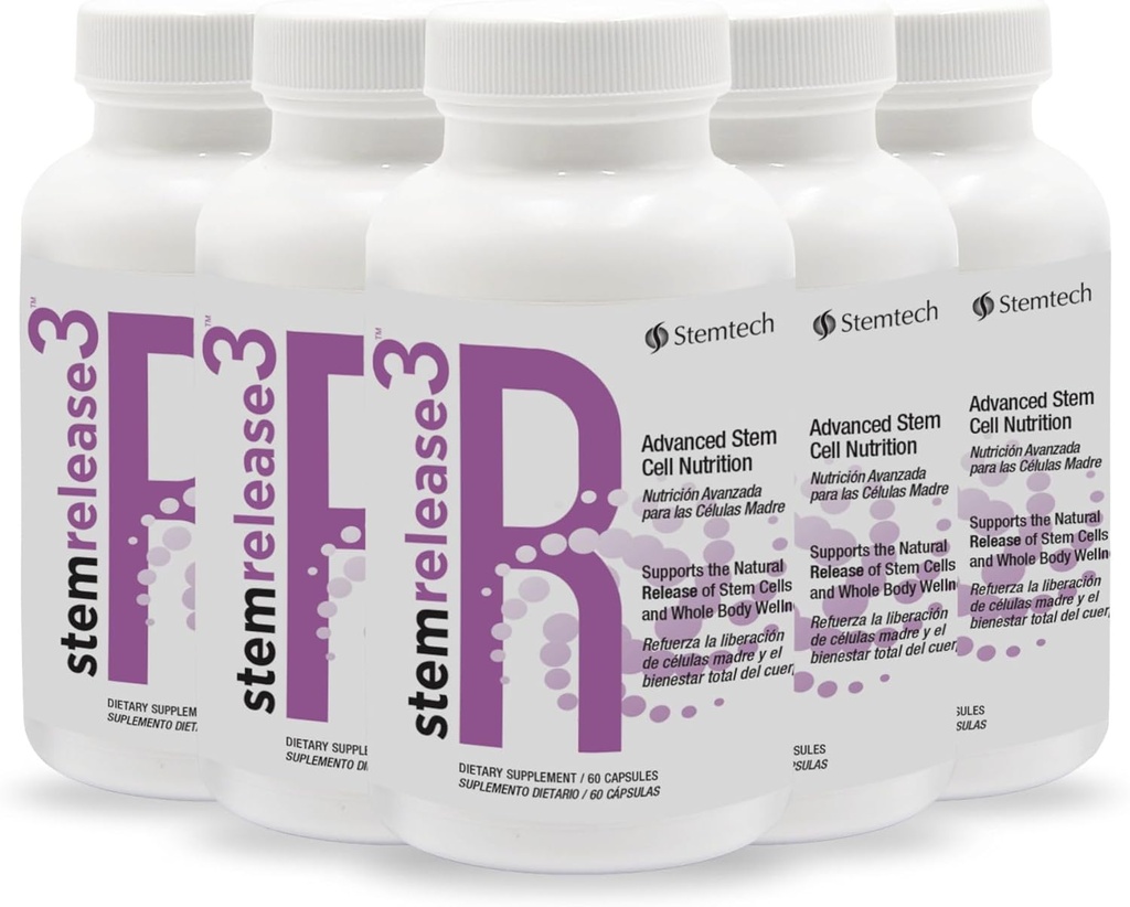 Rinnovamento ottimale con stelorelease3TM 6-Pack - Cutting-Edge Stem Cell Nutrition per la vitalità giovanile, promuove una maggiore salute Telomere - Accendere il potenziale naturale del vostro corpo