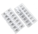 2 Pack OPP Clear Daily Pill Box Organizer, Weekly Pill Organizer 2 Times a Day for Pills, Supplements and Medication, Am Pm Pill Organizer 7 Day, Pill Box 7 Day - 6.7 x 3.2 x 1 inch