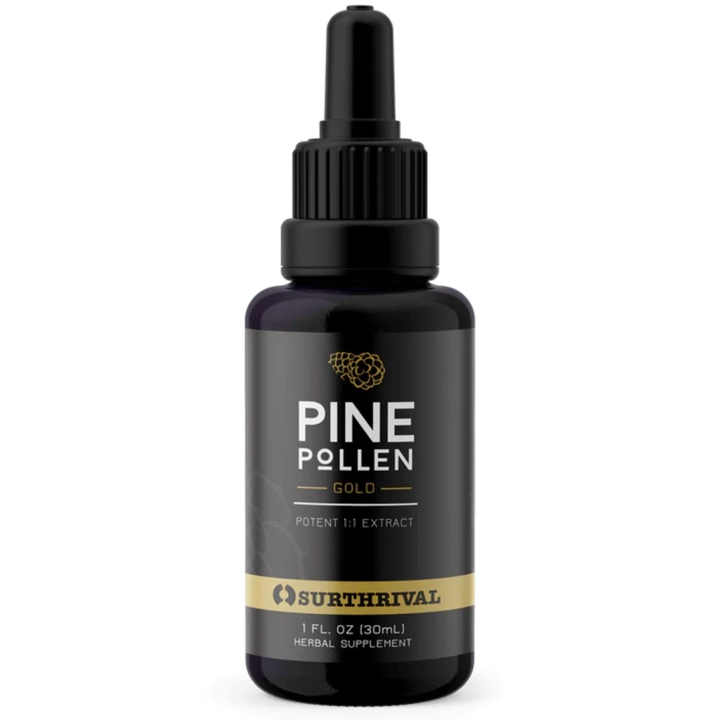 Surthrival: Estratto d'oro di polline di pino (1 fl oz), Wild Harvested, Restauro di energia