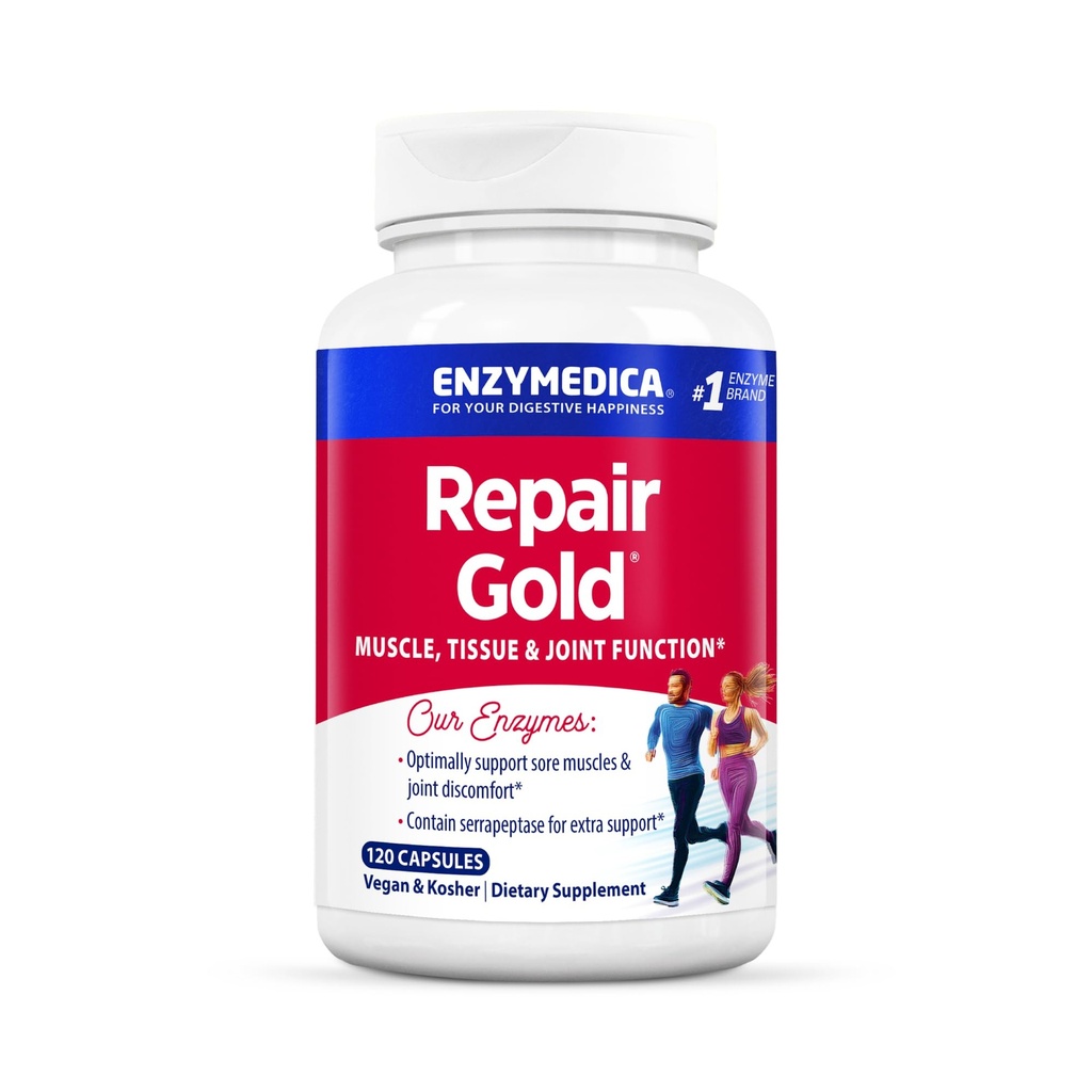 Enzymedica, Repair Gold, Proteolytic Enzymes, Joint Support Supplement, mit Serrapeptase, 120 Count