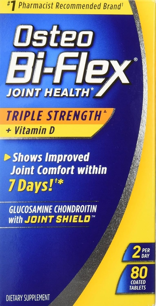 Osteo BiFlex Triple Stärke Glucosamin Chondroitin Gelenkschild mit Vitamin D, 80 Zähler