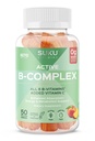 SUKU Vitamina B Complex Gummies con Vitamina C – Zucchero Vegan 8 B Vitamine Complesso Gummy Supplemento aumenta lo sviluppo delle cellule, migliora il metabolismo e la formazione del collagene, Peach Flavour (50 Gummies)