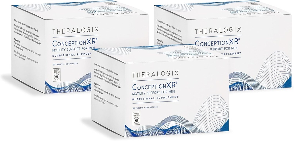 Theralogix ConceptionXR Formule de soutien de la motilité - Vitamines préconceptionnelles pour le soutien de la fertilité - Suppléments de fertilité masculins pour la santé du sperme* - Certifié NSF, numéro 360 (90 jours d'approvisionnement)