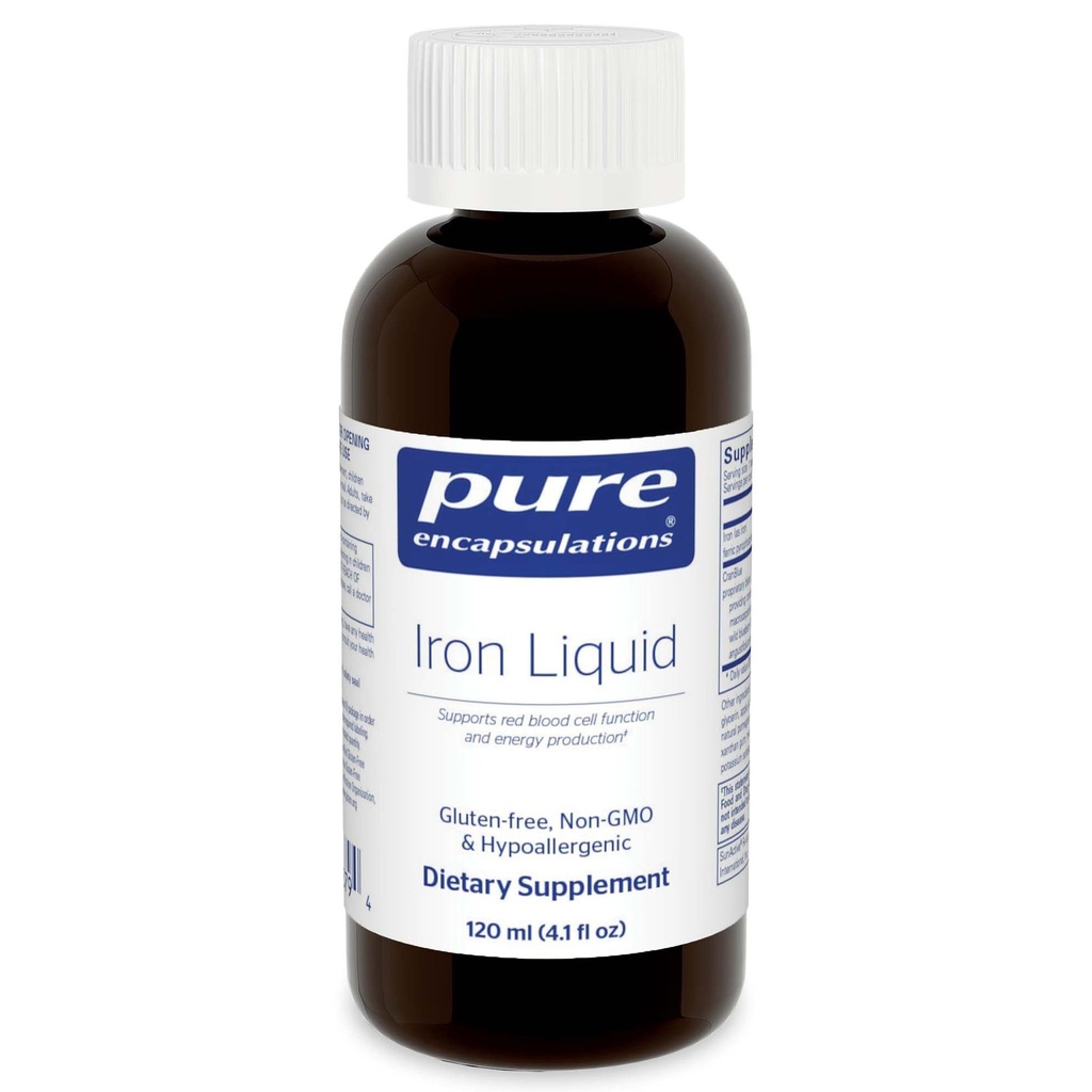 Pure Encapsulations Iron Liquid | Hypoallergene Ergänzung unterstützt Hämoglobin und Myoglobin Funktion | 4.1 fl. oz.