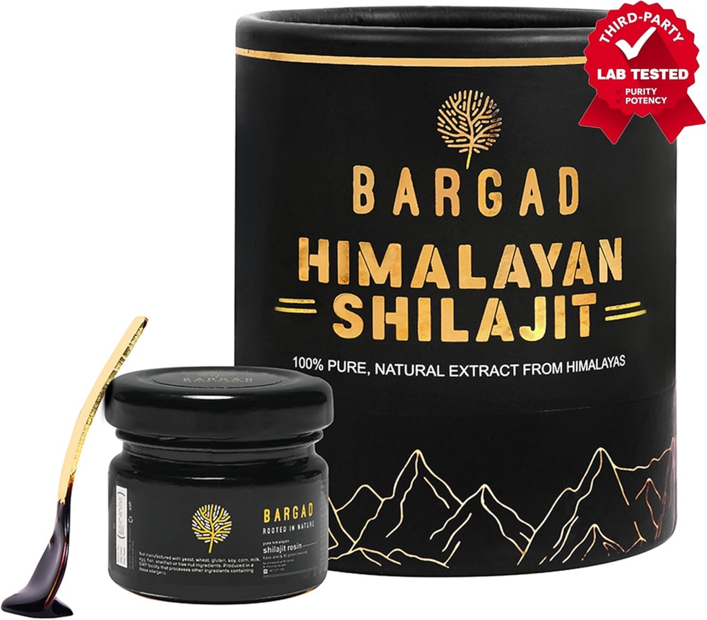 Pure Himalayan Shilajit Resin Hohe Potenz für Männer & Frauen | Lab Getestet | Gold Grade 100% reine Shilajit mit Fulvic Säure & 85+ Spuren Mineralien für Energie Boost & Immune Unterstützung | 30 Gm