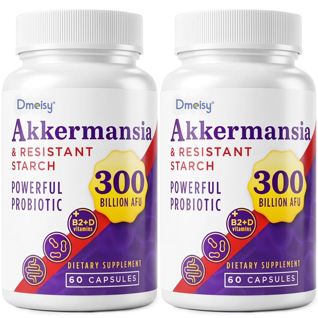 Supplemento GLP-1 - 300 miliardi di AFU Akkermansia Muciniphila, Akkermansia Probiotico per le donne e gli uomini, per Boost GLP-1, Digestivo, Gut, Immunity, Migliora la funzione di rivestimento Gut & Intestinal Walls, 120 Conte