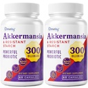 Supplemento GLP-1 - 300 miliardi di AFU Akkermansia Muciniphila, Akkermansia Probiotico per le donne e gli uomini, per Boost GLP-1, Digestivo, Gut, Immunity, Migliora la funzione di rivestimento Gut & Intestinal Walls, 120 Conte