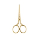 LIVINGO Professionelle Nasen-Haarscher, Mehrzweck-Edelstahl Runde Spitze gerade Klinge, Gesichts-Haar Bart Augenbrauen Ear Trimming Beauty Grooming Tool für Männer & Frauen, 3.5” Gold