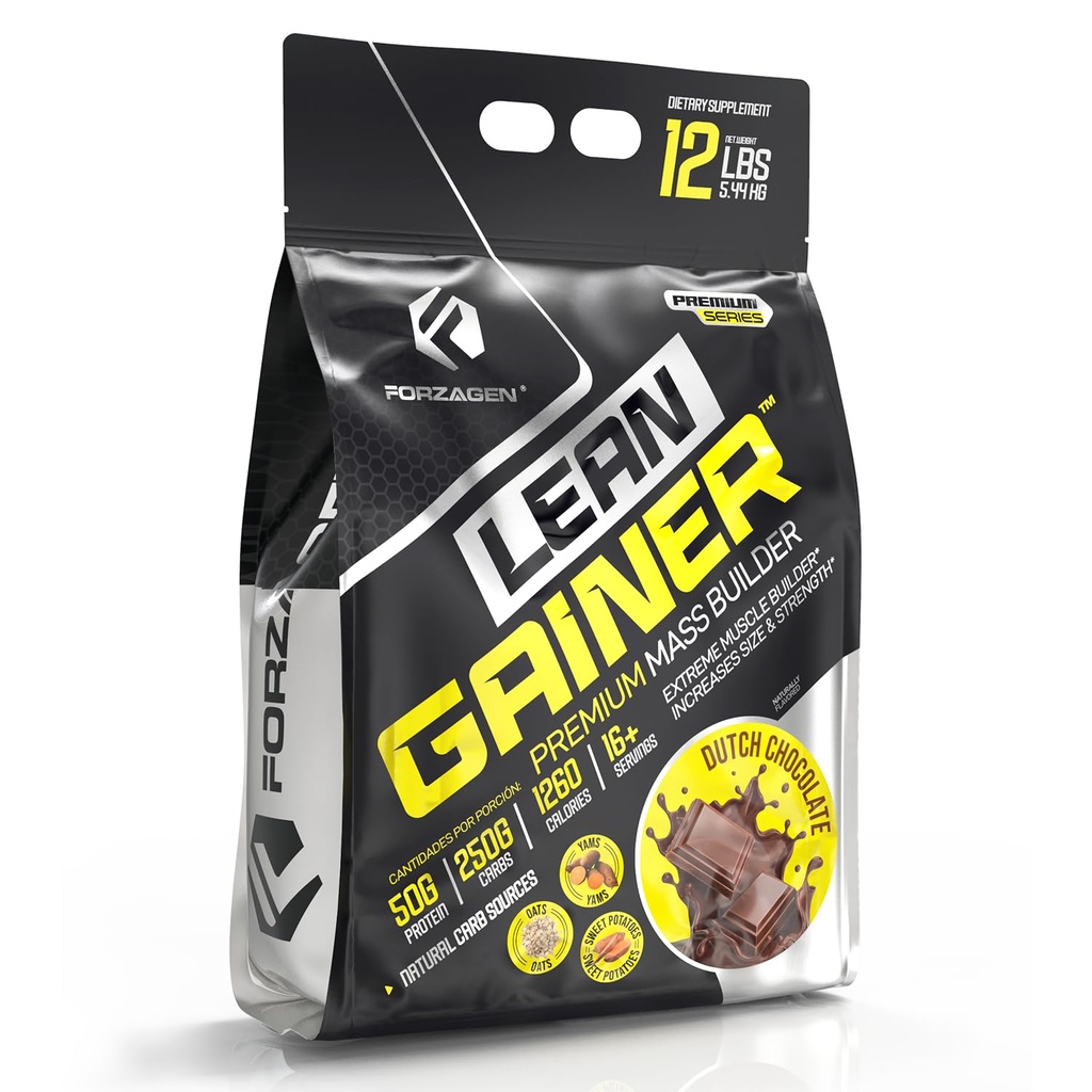 Forzagen Lean Gainer Premium Mass Builder (Mass Gainer Protein Powder) pour les hommes et les femmes (High Calorie Protein, Weight Gain, Bulk, Muscle Building Supplement) Chocolat néerlandais, 12 lbs (16+ portions)