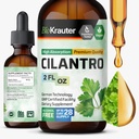 BIO KRAUTER Cilantro Supplemento - Rich Source of Antioxidants - Natural Cleansing & Detox Cilantro Tincture - Vegan, Alcohol Gocce libere 2 Fl. Oz.