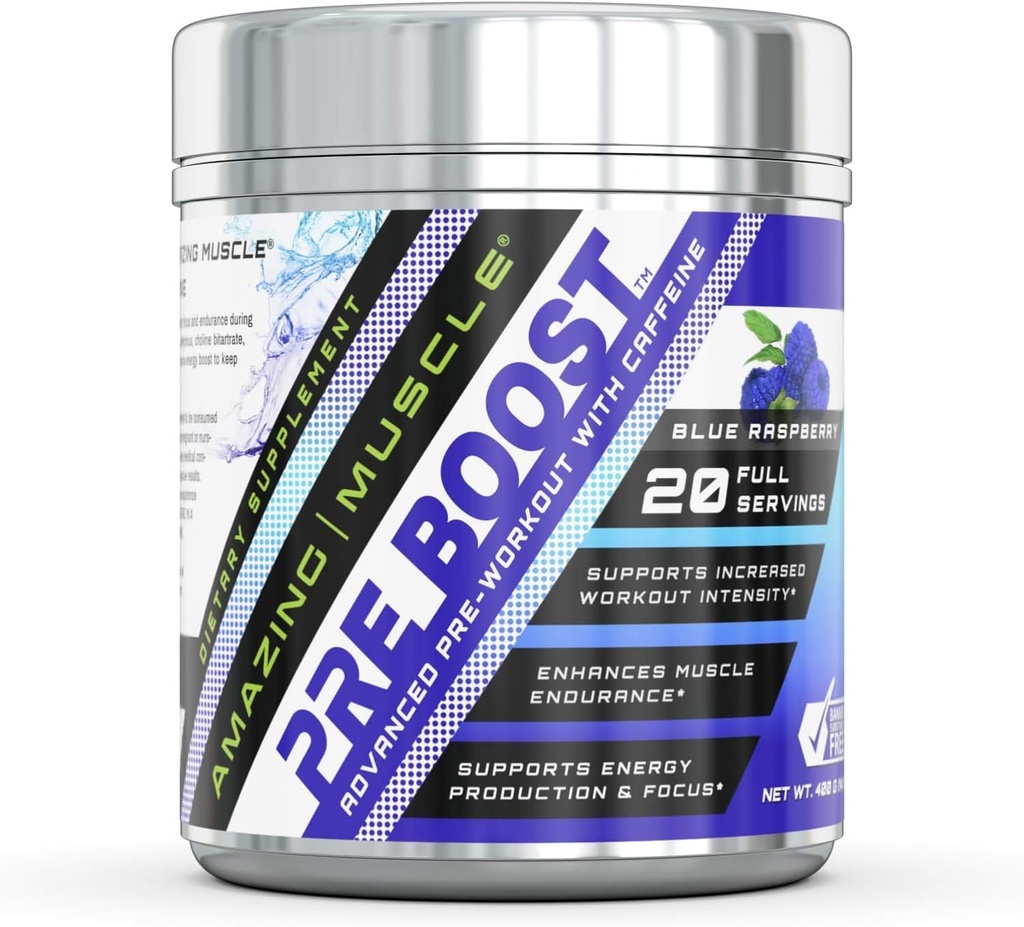 Formule de pré boost musculaire incroyable avec supplément caféine