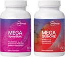 Microbiome Labs Heart Health Support Bundle - MegaSporeBiotic Spore Based Probiotic Supplemento (60 capsule) + MegaQuinone K2-7 Vitamin K Supplemento (60 capsule)