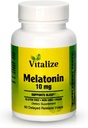 Vitalize Sleep Support: 10mg Melatonin & Vitamina B6 Formula potenziata | Fast Absorption | Deep Sleep & Immune Boost | Vegan, Gluten-Free, Non-GMO (60 Count)