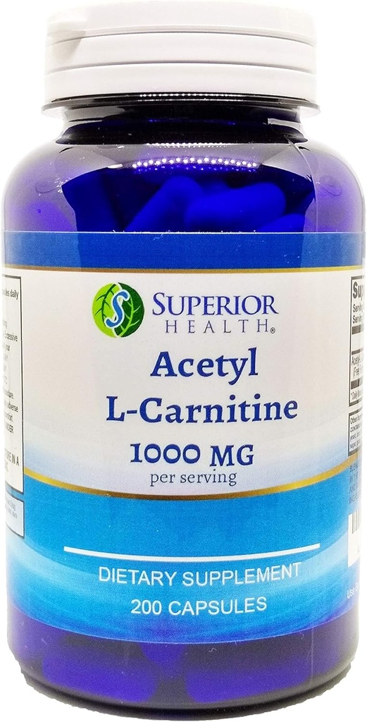 Superior Health L-Carnitin 200 Kapseln - 500mg pro Kapsel