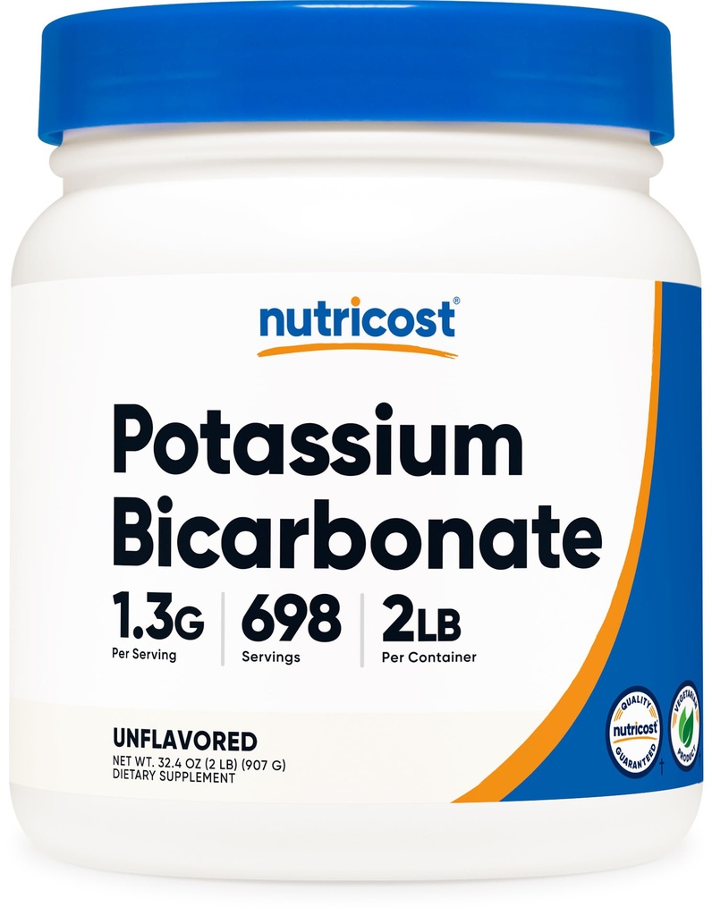 Nutricost Kaliumbicarbonat Pulver 2 LB - Glutenfrei, Non-GMO