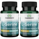 Swanson Ajipure L-Serine - Aminosäure-Ergänzung zur Unterstützung der Gehirngesundheit & Nervous System Funktion - Natürliche Formel Förderung der kognitiven Funktion - (60 Veggie Kapseln, 500mg Jeder) (2 Packung)