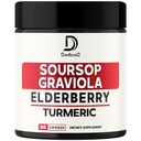 11in1 Graviola Soursop Kapseln - Blended with Elderberry, Turmeric, Ginger, Milk Thistle, Cranberry & More - Support Positive Stimmung, Immunsystem & Body Management