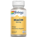 SOLARAY Niacin 500 mg, Vitamin B3 | Hautgesundheit, Nervensystem & Kreislaufunterstützung | 100ct