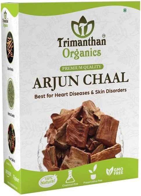 Senta Organics Arjun ki Chaal - Terminalia Arjuna- Arjuna Tree Bark - Raw | Abbassa il colesterolo cattivo (400 GM).