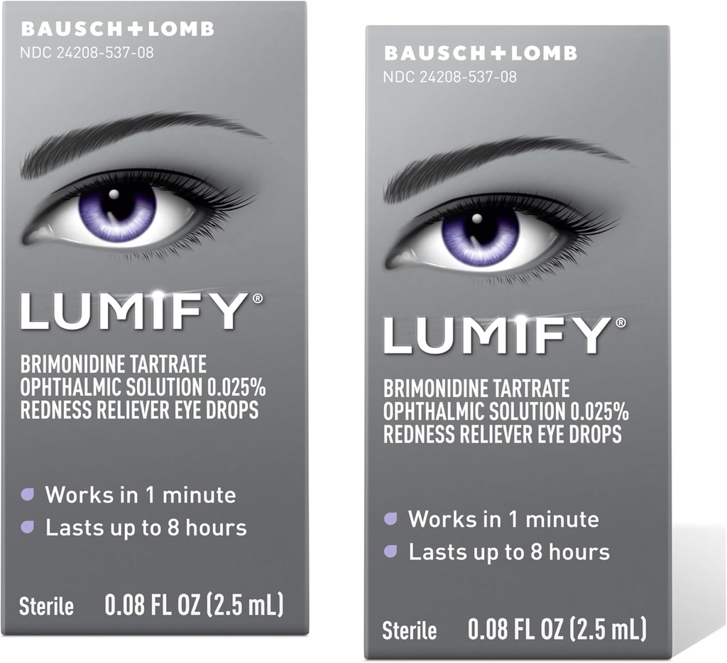 LUMIFY Redness Reliever Eye Drops 0.08 fl oz (2.5 mL) Pack von 2