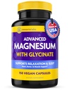 InnovixLabs Advanced Magnesium Capsule - 150 Ct, 210 mg - Glicinato e Malato - Alto assorbimento, promuove il rilassamento, le ossa, la salute del muscolo, Vegan Malate Sleep Supplement