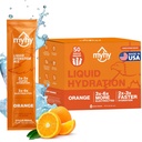 MyHy Liquid Hydration Packets, Electrolyte Drink Mix per Adulti & Kids Hydration Support, Rilievo di disidratazione per viaggi, gravidanza, fitness, Bachelor & Bachelorette Party – Arancione, 50 Conte