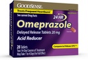 GoodSense Omeprazol Delayed Release Tablets 20 mg, Stomach Säure Reducer für häufige Sodbrennen Behandlung, 28 Count