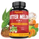 Capsules d'extrait de mélône biologique - 60 pilules 2 mois - Neem combiné, Fenugreek, Curcumine, Ail & Papaya