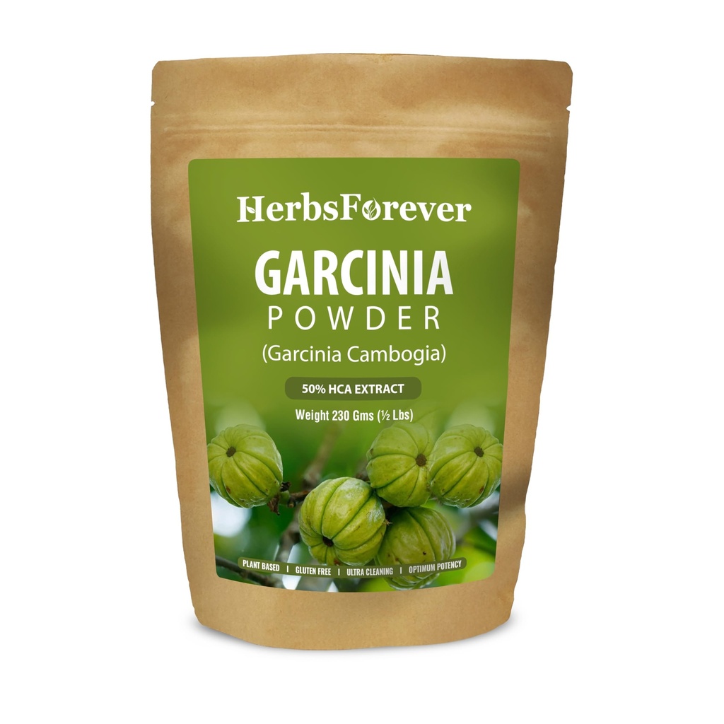 Herbsforever Garcinia Cambogia Pulver Unterstützung Active & Energetic Body 230 GMS