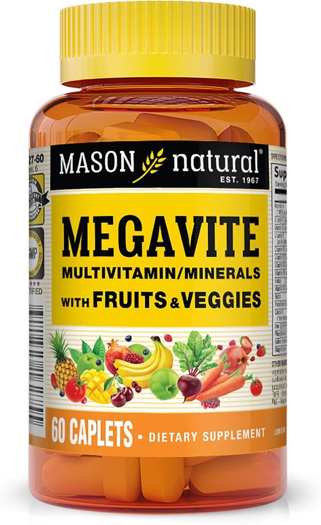 MASON NATURAL Vitamin Megavite Früchte und Veggies Mineralformel, 60 Graf