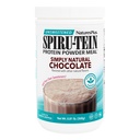 Natures Plus Simplement Naturel SPIRU-TEIN Shake - Chocolat non sucré - 0,82 lb Protéine Poudre- Remplacement des repas - Énergie naturelle - Soutient le mode de vie diabétique - Végétarien, 16 portions