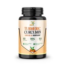Kurkuma Curcumin mit Ginger, BioPerine Black Pepper, 95% Curcuminoids, Natural Joint & Healthly Inflammatory Support, Antioxidant Tumeric Supplement, 60 Veggie Kapseln, Made in USA, per SMS