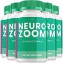(5 Pack) Neuro Zoom Brain Boost Supplément, Neuro Zoom Advanced Memory Support Formula, Neuro Zoom Pills Nootropic, NeuroZoom Reviews (300 Capsules)