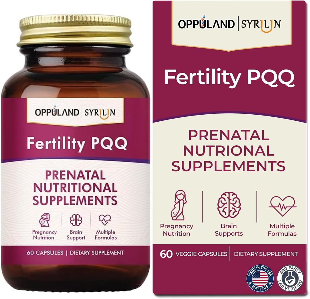 Fécondité PQQ-Suppléments nutritionnels prénatals-supports Santé prénatale, Bien-être prénatal-60 Capsules
